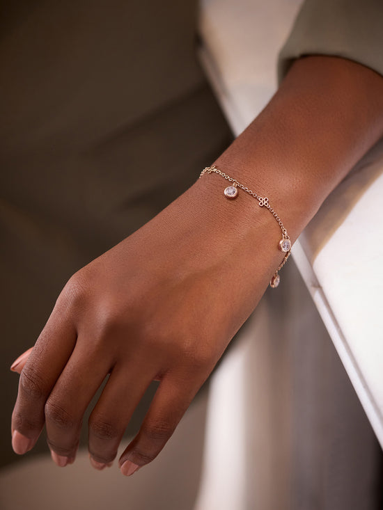 Beach Large Rose Gold Diamond Bracelet