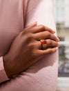 A Family Journey Vienna Mandarin Garnet Yellow Gold Ring