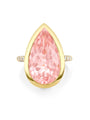 Florentine Dolce Vita Pear Pink Morganite Yellow Gold Ring | Boodles