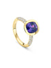 Florentine Dolce Vita Purple Sapphire Yellow Gold Ring