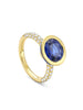 Florentine Dolce Vita Oval Sapphire Yellow Gold Ring