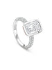 Florentine Ashoka Diamond Platinum Ring