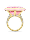 Florentine Dolce Vita Oval Pink Tourmaline Yellow Gold Ring