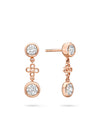 Beach Rose Gold Detachable Diamond Drop Earrings