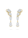 Classic Pear Yellow Gold Diamond Drop Earrings