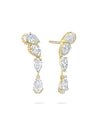 Classic Pear Yellow Gold Diamond Drop Earrings