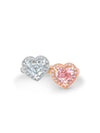 Gemini Heart Pink and Blue Diamond Ring