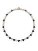 Classic Heart Sapphire Diamond Yellow Gold Collar