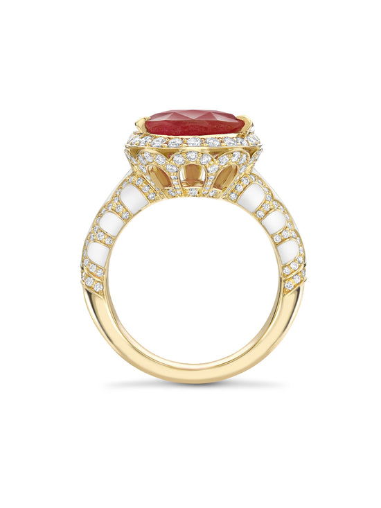 A Family Journey Rome Ruby Yellow Gold Ring