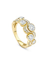 Over the Moon Diamond Enamel Yellow Gold Ring