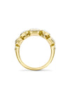 Over the Moon Diamond Enamel Yellow Gold Ring