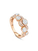 Over the Moon Diamond Enamel Rose Gold Ring