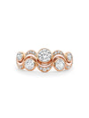 Over the Moon Diamond Enamel Rose Gold Ring