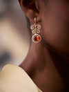 A Family Journey Vienna Mandarin Garnet Yellow Gold Earrings