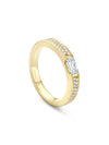 Classic Ashoka Diamond Yellow Gold Wedding Band