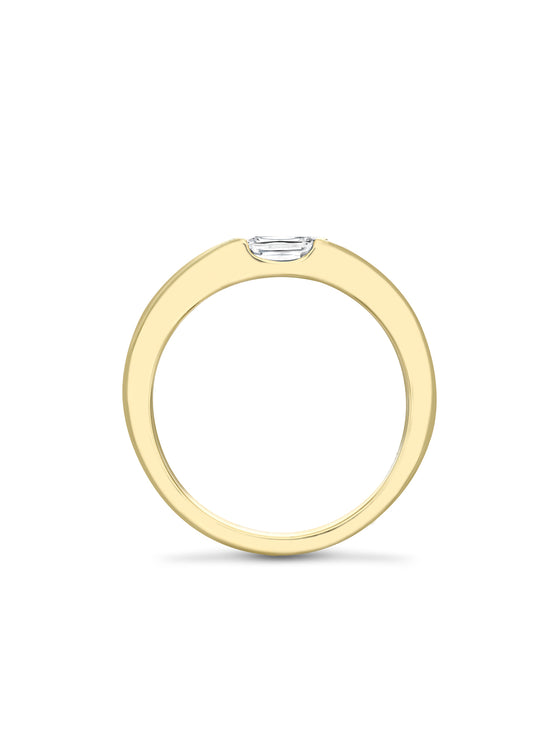 Classic Ashoka Diamond Yellow Gold Wedding Band