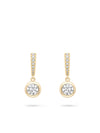 Classic Yellow Gold Diamond Drop Earrings