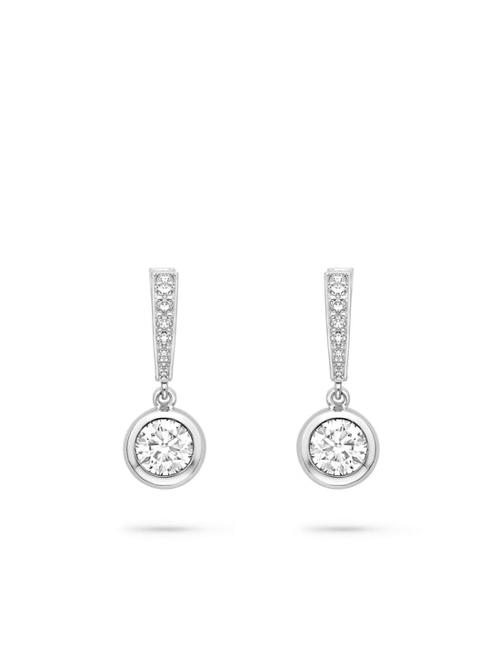 Classic Platinum Diamond Drop Earrings