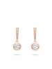 Classic Rose Gold Diamond Drop Earrings