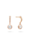 Classic Rose Gold Diamond Drop Earrings