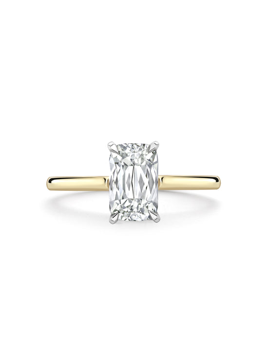 Classic Ashoka Yellow Gold Diamond Engagement Ring