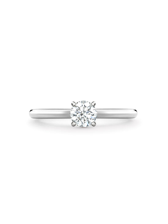 Classic Platinum Diamond Engagement Ring 0.4 Carat