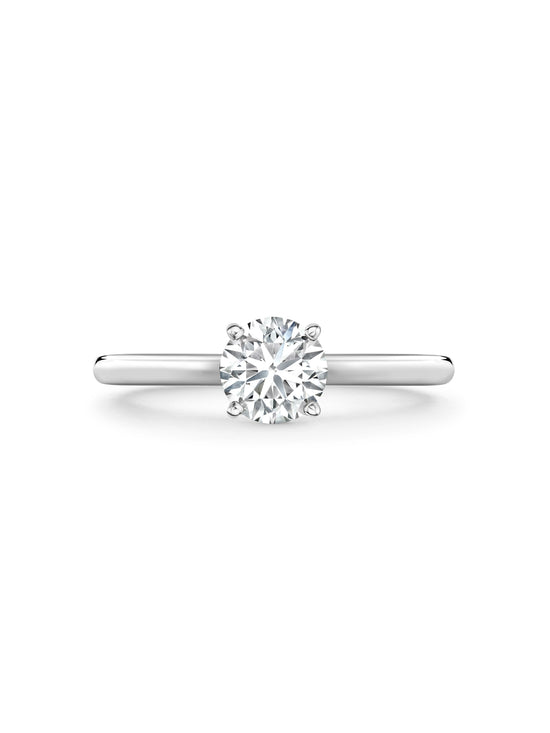 Classic Platinum Diamond Engagement Ring 1 Carat GVS1