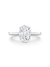 Classic Oval Cut Diamond Platinum Engagement Ring