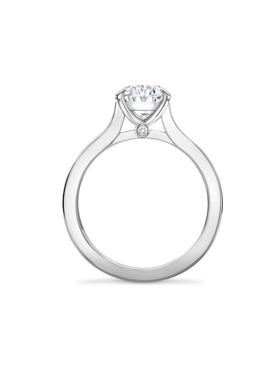 Classic Oval Cut Diamond Platinum Engagement Ring