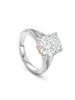 Peace of Mined Split Shoulder Cushion Diamond Ring