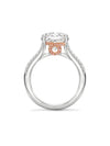 Peace of Mined Split Shoulder Cushion Diamond Ring