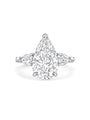 Petal Large Pear Diamond Platinum Ring | Boodles