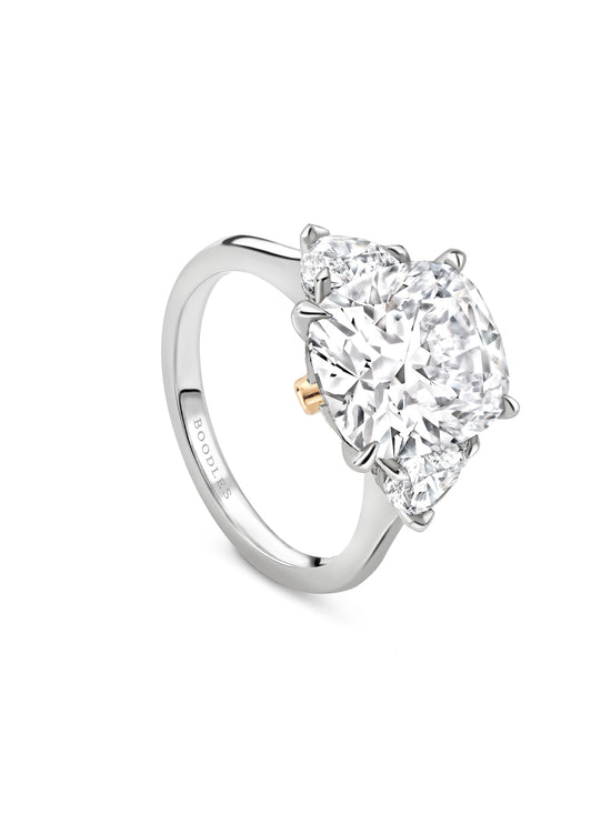 Peace of Mined Petal Diamond Platinum Ring | Boodles