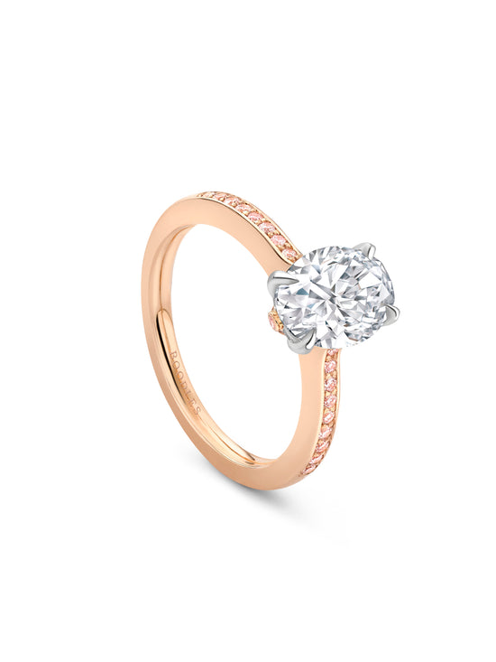 Classic Oval Diamond Rose Gold Engagement Ring | Boodles