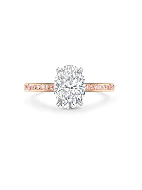 Classic Oval Diamond Rose Gold Engagement Ring | Boodles