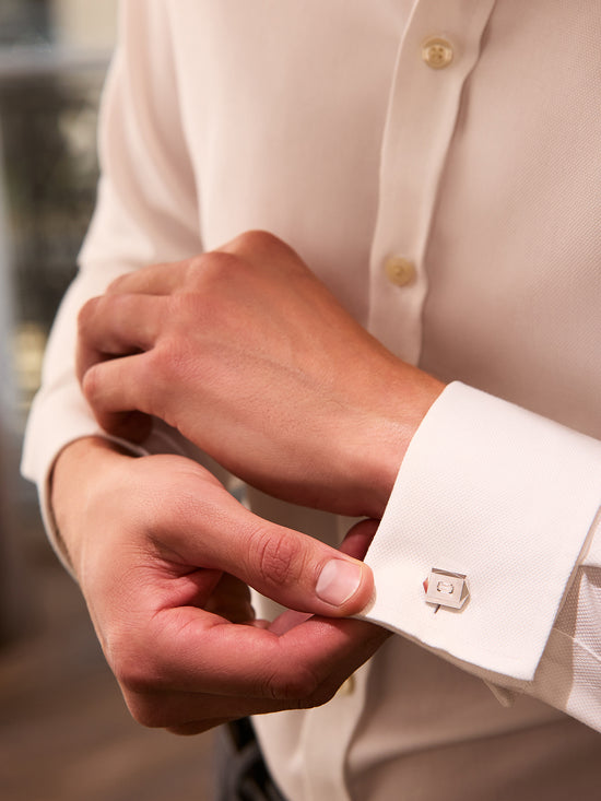 Jazz White Gold Ashoka Diamond Cufflinks