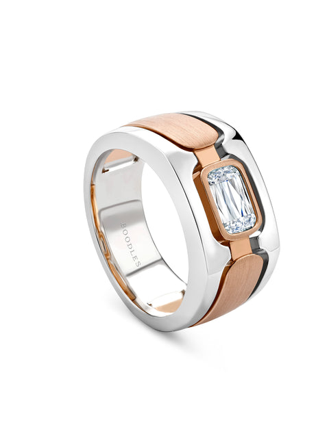 Manhattan Ashoka White and Rose Gold Ring