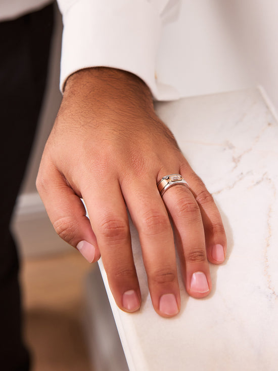 Manhattan Ashoka White and Rose Gold Ring