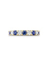 Classic Sapphire and Diamond Yellow Gold Eternity Ring