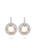 Roulette Pink Diamond Rose Gold and Platinum Earrings