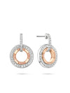 Roulette Pink Diamond Rose Gold and Platinum Earrings