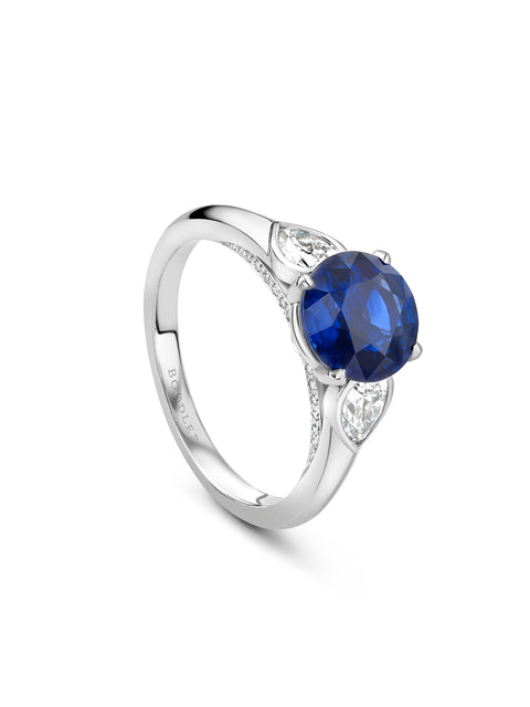 Trilogy Cupid Sapphire Platinum Ring