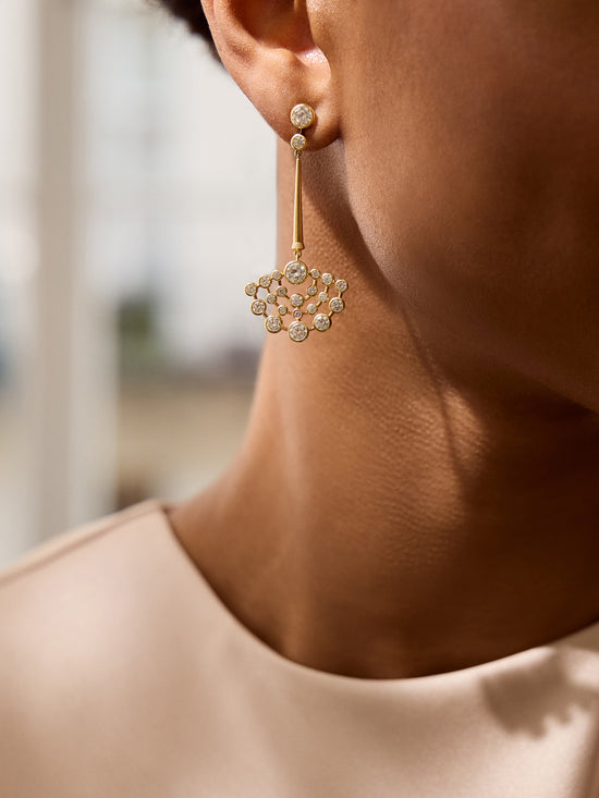 Raindance Chelsea Yellow Gold Diamond Drop Earrings