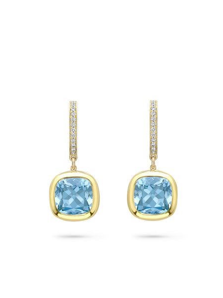 Florentine Dolce Vita Cushion Aquamarine Earrings