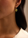 Florentine Dolce Vita Cushion Peridot Yellow Gold Earrings