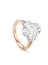 Peace of Mined Split Shoulder Oval Diamond Rose Gold Ring