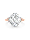 Peace of Mined Split Shoulder Oval Diamond Rose Gold Ring