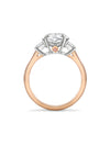 Peace of Mined Split Shoulder Oval Diamond Rose Gold Ring