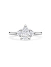 Harmony Trilogy Pear Diamond Platinum Ring