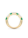 Classic Evermore Medium Emerald Diamond Yellow Gold Eternity Ring